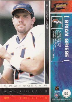 1999 Pacific Revolution #55 Brian Griese Back