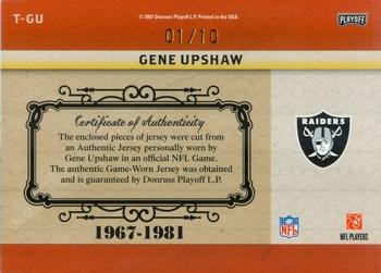 2007 Playoff National Treasures - Timeline Material NFL Prime #T-GU Gene Upshaw Back