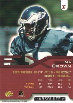 1999 Playoff Absolute EXP #37 Na Brown Back
