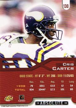 1999 Playoff Absolute EXP #130 Cris Carter Back