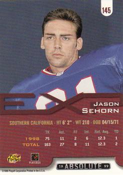 1999 Playoff Absolute EXP #145 Jason Sehorn Back