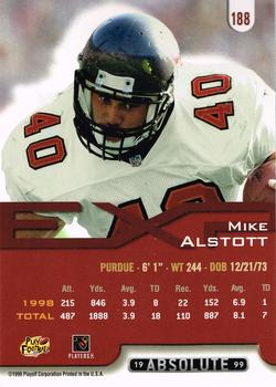 1999 Playoff Absolute EXP #188 Mike Alstott Back