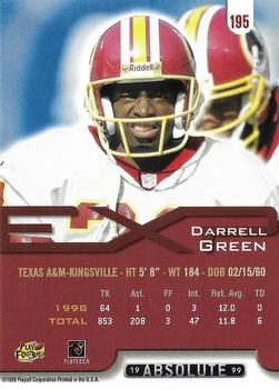 1999 Playoff Absolute EXP #195 Darrell Green Back