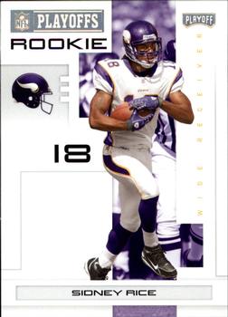 2007 Playoff NFL Playoffs - Gold #128 Sidney Rice Front