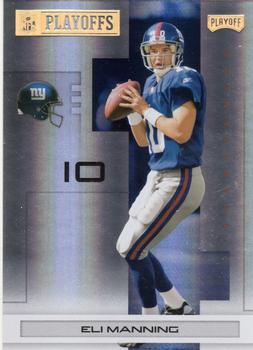 2007 Playoff NFL Playoffs - Gold Holofoil #66 Eli Manning Front