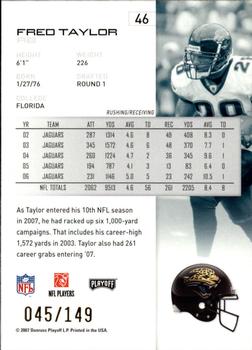 2007 Playoff NFL Playoffs - Gold Metalized #46 Fred Taylor Back