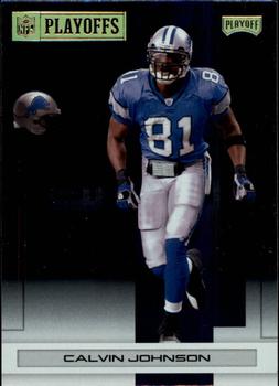 2007 Playoff NFL Playoffs - Gold Metalized #107 Calvin Johnson Front