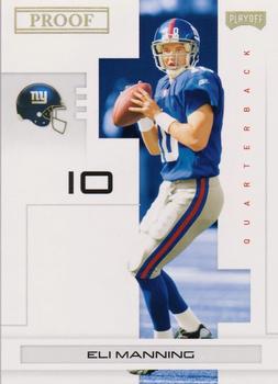 2007 Playoff NFL Playoffs - Gold Proof #66 Eli Manning Front