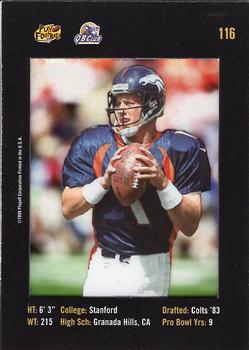 1999 Playoff Absolute SSD #116 John Elway Back