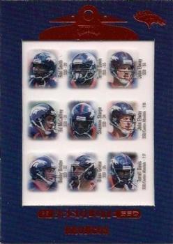 1999 Playoff Absolute SSD #139 Rod Smith / Terrell Davis / John Elway / Ed McCaffrey / Shannon Sharpe / Bubby Brister / Brian Griese Front