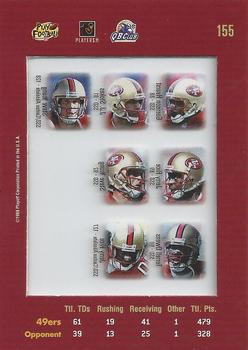 1999 Playoff Absolute SSD #155 Steve Young / Jerry Rice / J.J. Stokes / Terrell Owens Back
