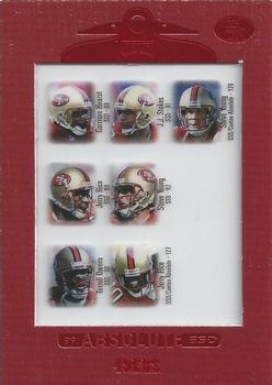 1999 Playoff Absolute SSD #155 Steve Young / Jerry Rice / J.J. Stokes / Terrell Owens Front