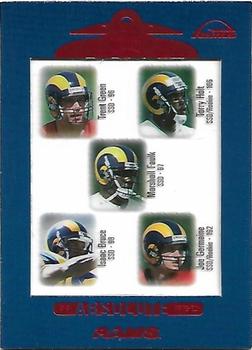 1999 Playoff Absolute SSD #157 Isaac Bruce / Marshall Faulk / Trent Green / Joe Germaine / Torry Holt Front