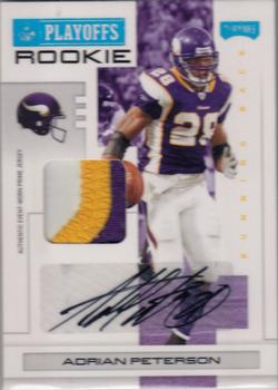 2007 Playoff NFL Playoffs - Material Signatures Platinum Prime #101 Adrian Peterson Front
