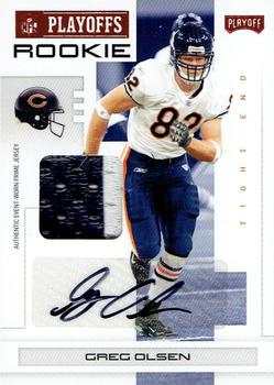 2007 Playoff NFL Playoffs - Material Signatures Red Prime #114 Greg Olsen Front