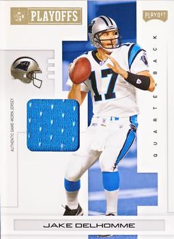 2007 Playoff NFL Playoffs - Materials Gold #15 Jake Delhomme Front