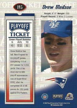 1999 Playoff Contenders SSD #193 Drew Bledsoe Back