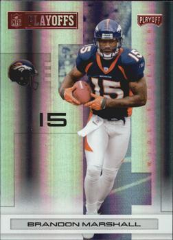 2007 Playoff NFL Playoffs - Red Holofoil #31 Brandon Marshall Front