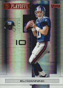 2007 Playoff NFL Playoffs - Red Holofoil #66 Eli Manning Front