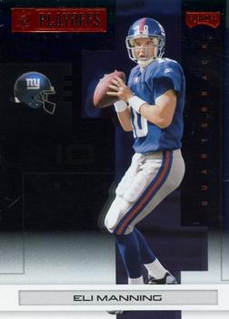 2007 Playoff NFL Playoffs - Red Metalized #66 Eli Manning Front