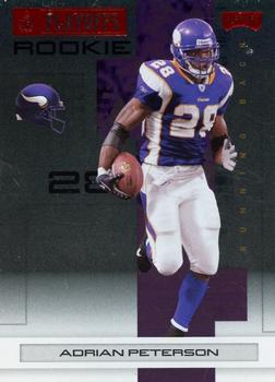 2007 Playoff NFL Playoffs - Red Metalized #101 Adrian Peterson Front