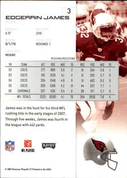 2007 Playoff NFL Playoffs - Red Proof #3 Edgerrin James Back