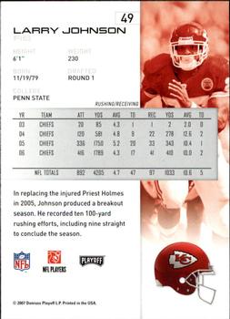 2007 Playoff NFL Playoffs - Red Proof #49 Larry Johnson Back