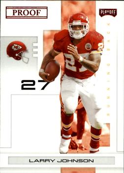 2007 Playoff NFL Playoffs - Red Proof #49 Larry Johnson Front