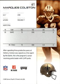 2007 Playoff NFL Playoffs - Red Proof #61 Marques Colston Back