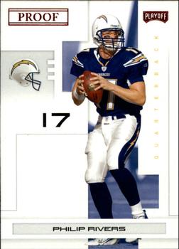 2007 Playoff NFL Playoffs - Red Proof #82 Philip Rivers Front