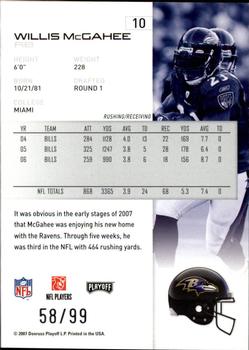 2007 Playoff NFL Playoffs - Silver Holofoil #10 Willis McGahee Back