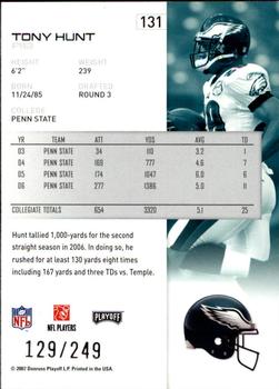 2007 Playoff NFL Playoffs - Silver Metalized #131 Tony Hunt Back