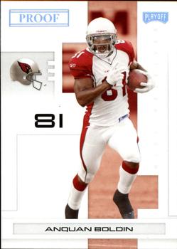 2007 Playoff NFL Playoffs - Silver Proof #1 Anquan Boldin Front