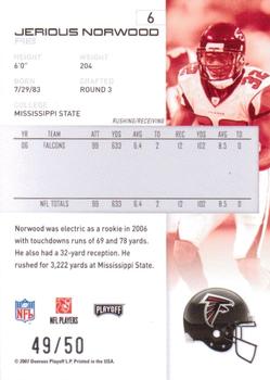 2007 Playoff NFL Playoffs - Silver Proof #6 Jerious Norwood Back