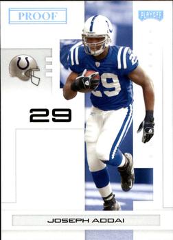 2007 Playoff NFL Playoffs - Silver Proof #43 Joseph Addai Front