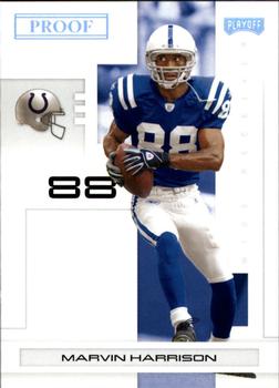 2007 Playoff NFL Playoffs - Silver Proof #44 Marvin Harrison Front