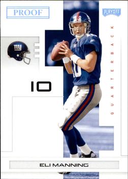2007 Playoff NFL Playoffs - Silver Proof #66 Eli Manning Front