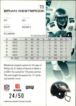 2007 Playoff NFL Playoffs - Silver Proof #73 Brian Westbrook Back