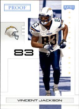 2007 Playoff NFL Playoffs - Silver Proof #84 Vincent Jackson Front