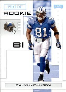 2007 Playoff NFL Playoffs - Silver Proof #107 Calvin Johnson Front