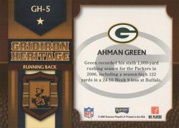 2007 Playoff Prestige - Gridiron Heritage #GH-5 Ahman Green Back
