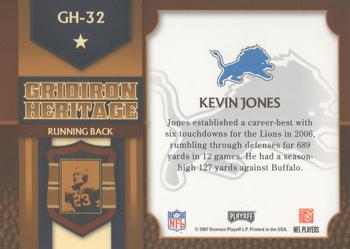 2007 Playoff Prestige - Gridiron Heritage #GH-32 Kevin Jones Back