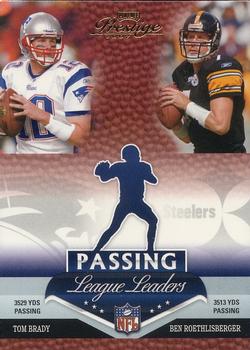 2007 Playoff Prestige - League Leaders #LL-4 Tom Brady / Ben Roethlisberger Front
