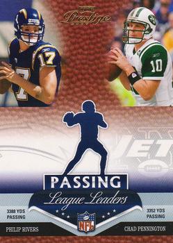 2007 Playoff Prestige - League Leaders #LL-5 Philip Rivers / Chad Pennington Front