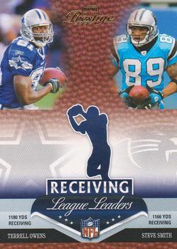 2007 Playoff Prestige - League Leaders #LL-15 Terrell Owens / Steve Smith WR Front