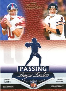 2007 Playoff Prestige - League Leaders #LL-6 Eli Manning / Rex Grossman Front
