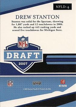 2007 Playoff Prestige - NFL Draft #NFLD-4 Drew Stanton Back
