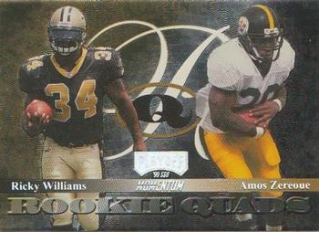 1999 Playoff Momentum SSD - Rookie Quads #RQ-6 Ricky Williams / Amos Zereoue / Cecil Collins / Jerry Azumah Front