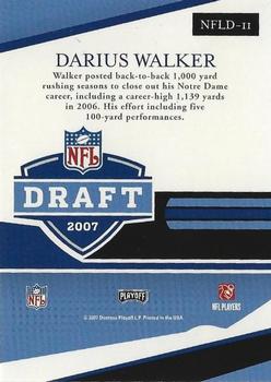 2007 Playoff Prestige - NFL Draft Red #NFLD-11 Darius Walker Back