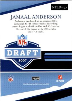 2007 Playoff Prestige - NFL Draft Red #NFLD-30 Jamaal Anderson Back